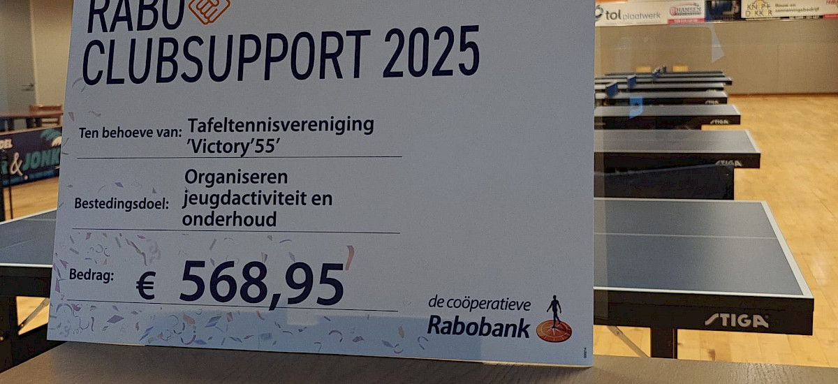 Mooi bedrag Rabo Clubsupport